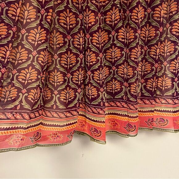 Ellen Tracy midi silk pleated skirt. Size M - Picture 3 of 6